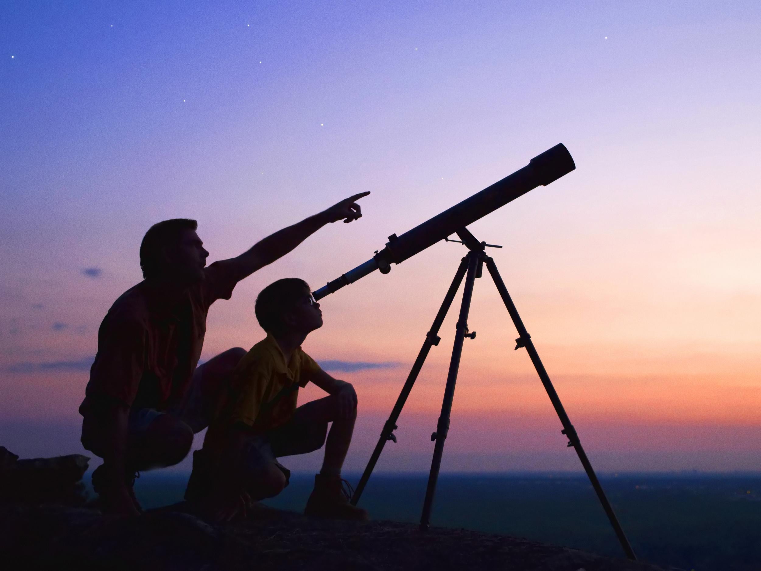 people with telescope